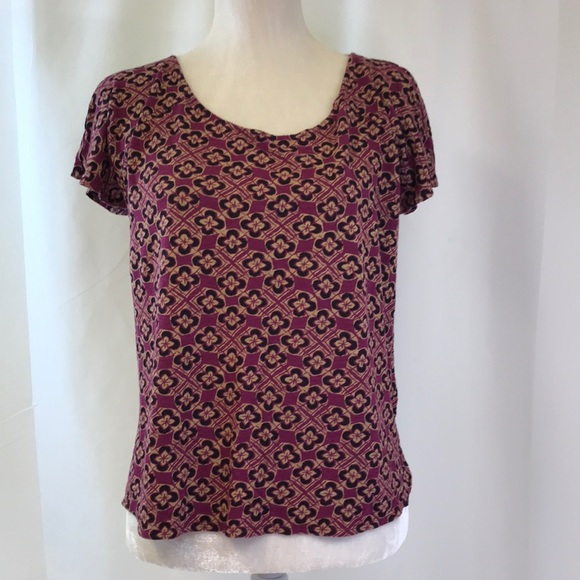 Lucky Brand Tops - Lucky Brand Boho Print Shirt with CrissCross Back